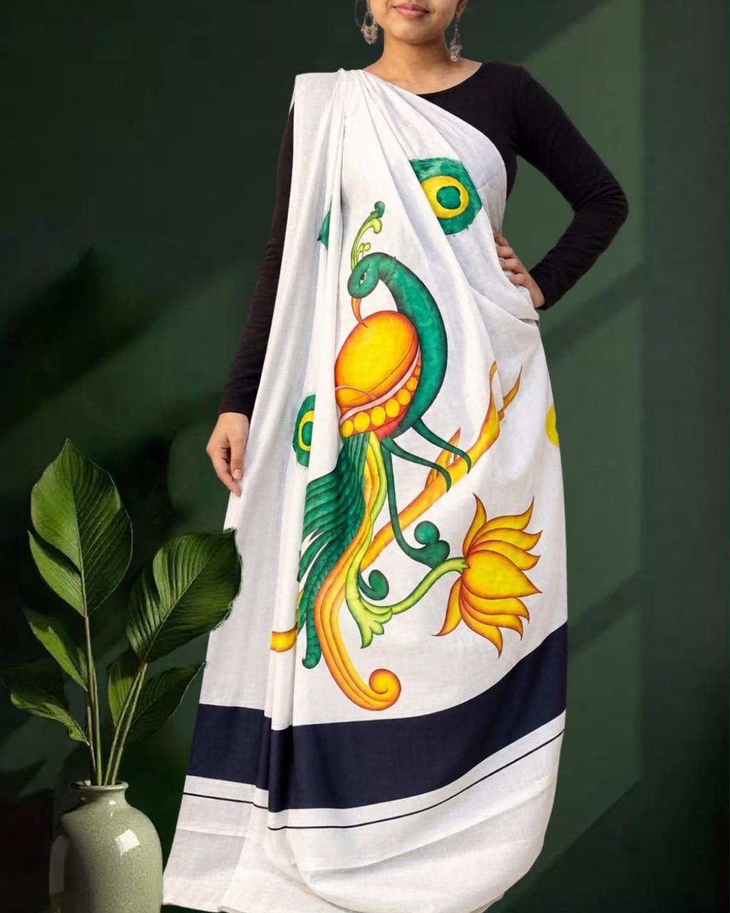 Mural Painting Kerala Saree
